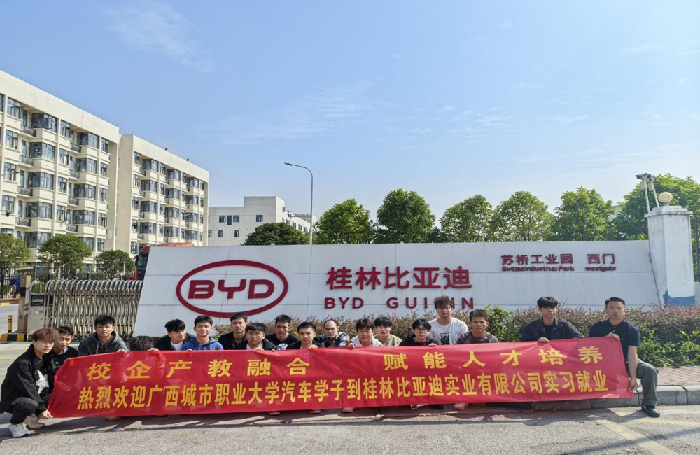 图 6 学生赴桂林比亚迪实业有限公司实习就业