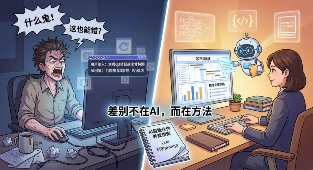 同一个AI 两种结果 | 作者 AI 制图