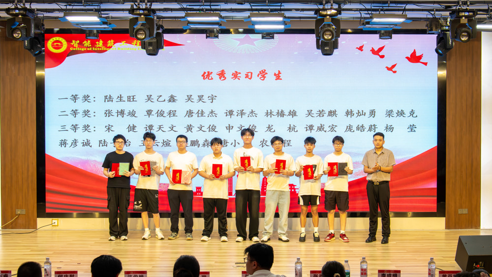 优秀实习生奖项合照（林文涛摄）